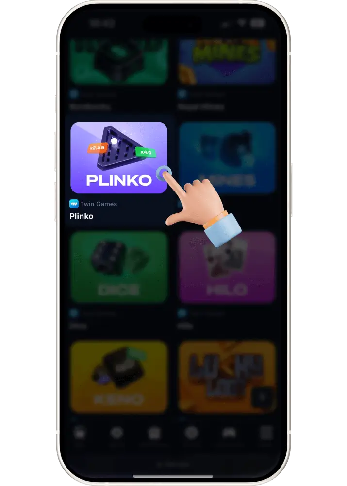 Plinko game by 1win interface Plinko game by 1win interface